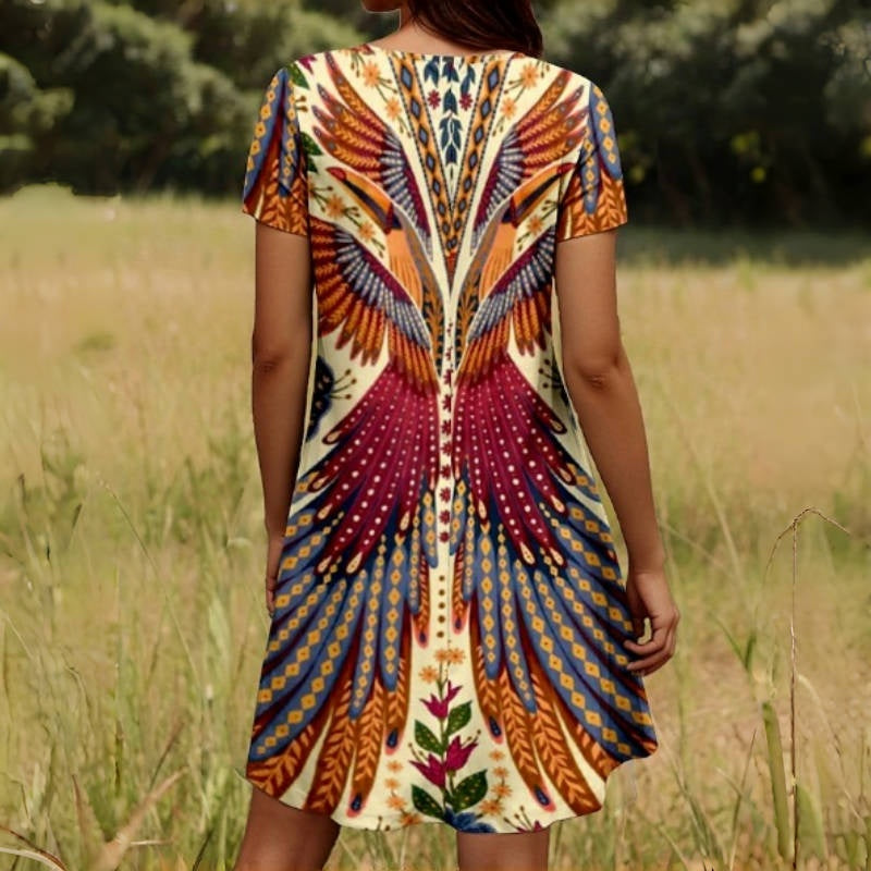 Rochie florală elegantă vibrantă